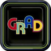 Hallmark Party Congrats Grad 9 1/4" x 9 1/4" Plates